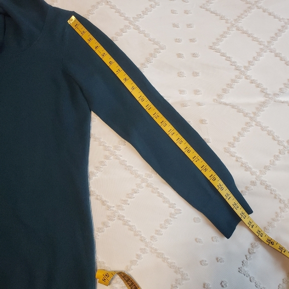 FCUK Long Sleeve Cowl Neckline Mini Sweater Dress in Green - Picture 10 of 12